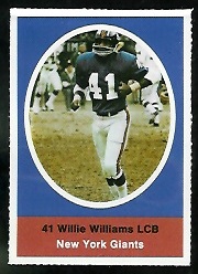 1972 Sunoco Stamps      427     Willie Williams DP